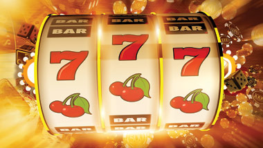 slot machine and casino chips