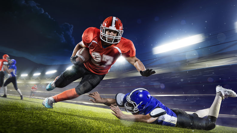 football game being played